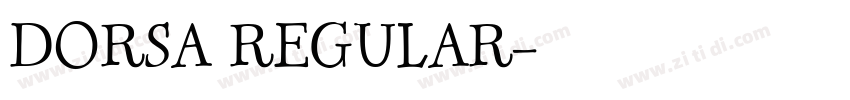 DORSA REGULAR字体转换
